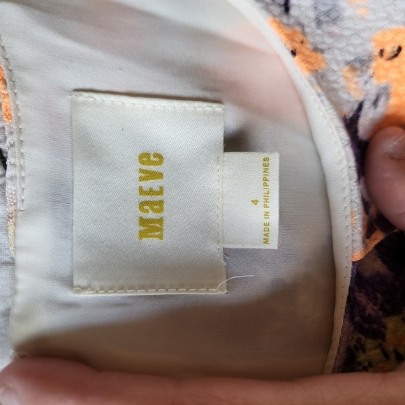 MAEVE By Anthro Neon Floral Print Fit and Flare Dress Size 4 - Picture 11 of 13